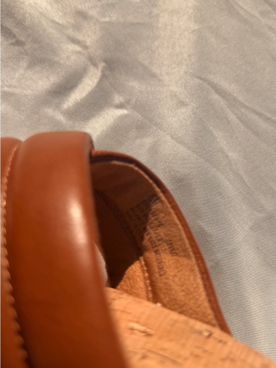 KORKS Brown Leather Crisscross Slide Mules - Picture 3 of 5